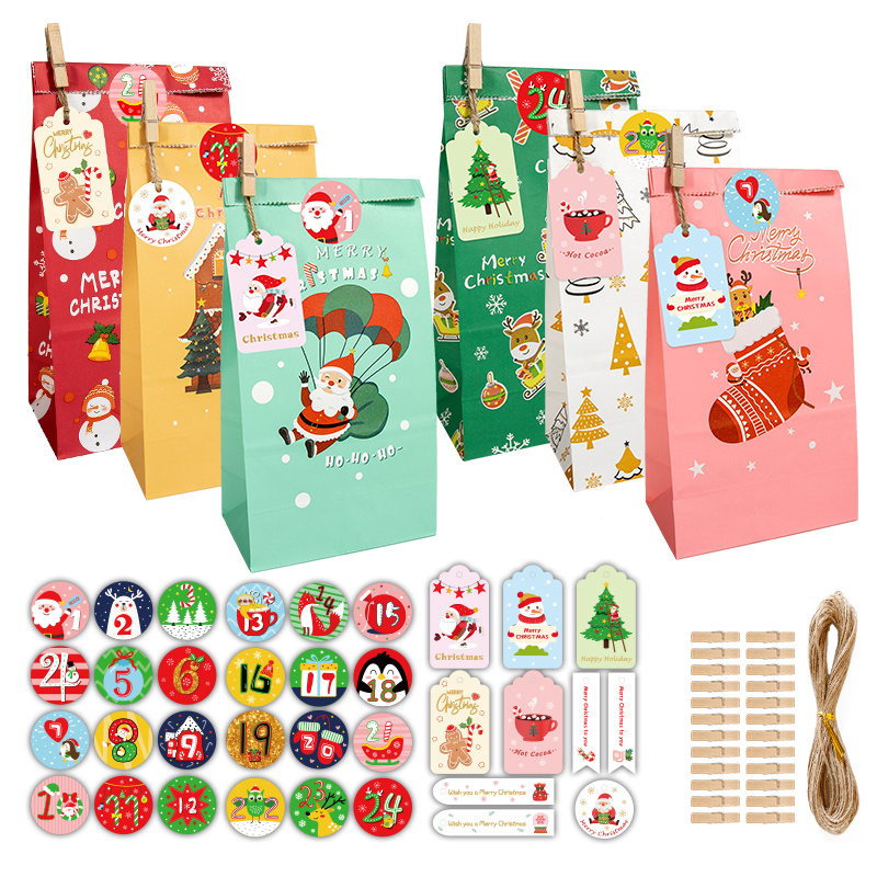 Advent Calendar Gift - 24 Sets de Bolsas de Regalo