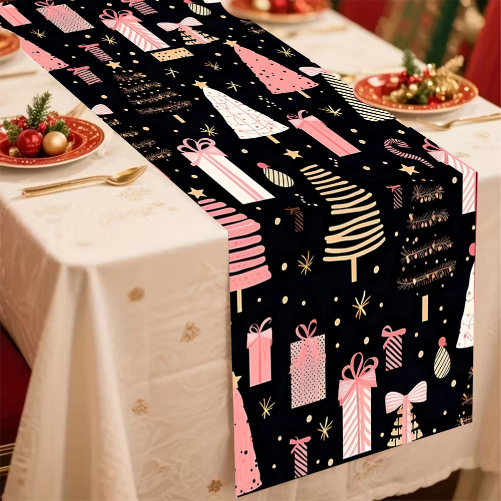 Camino de Mesa Navideño Rosa c - Christmas Table Runner reseña y precio