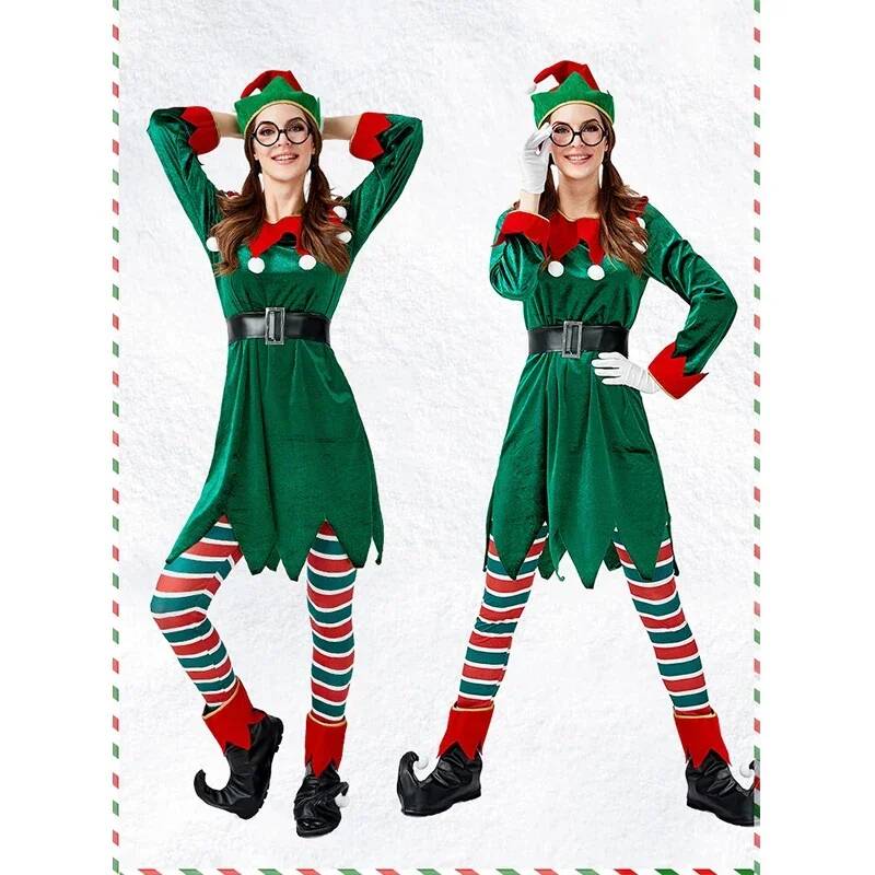 Disfraz de Papá Noel, Disfraz  - Elf Costume Christmas reseña y precio
