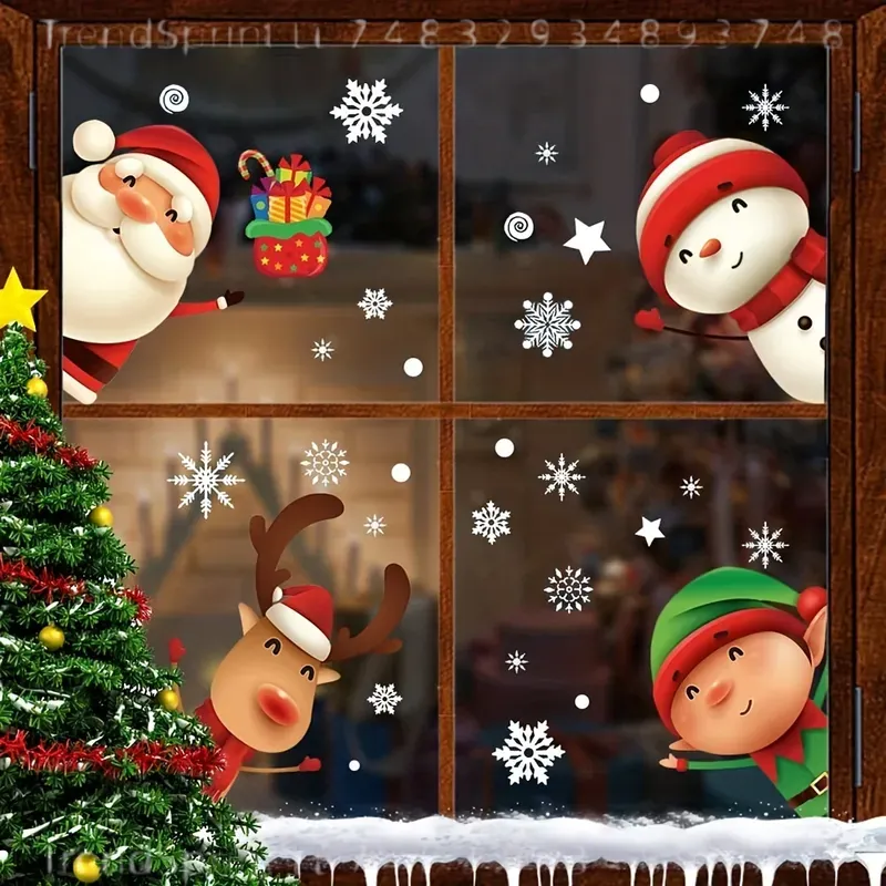 82 pegatinas navideñas para ve - Snowflake Window Decal reseña y precio