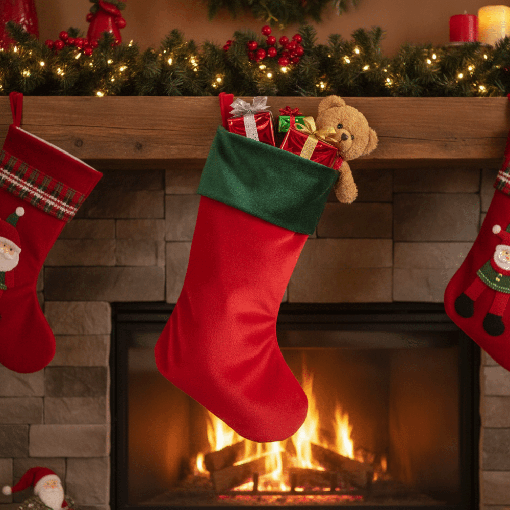 Calcetín Navideño de Terciopel - Christmas Stocking Hanging reseña y precio