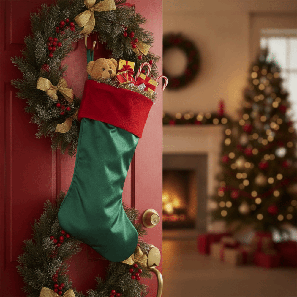 Calcetín Navideño de Terciopel - Christmas Stocking Hanging reseña y precio