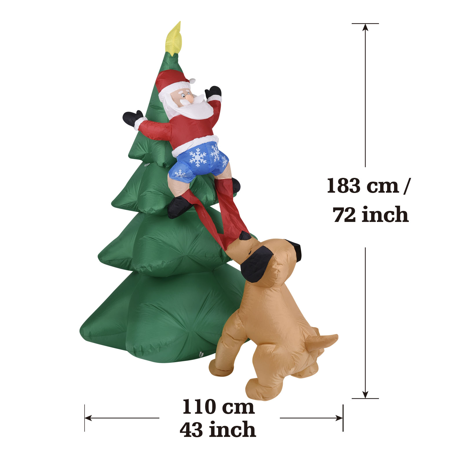 Perro inflable de Navidad con  - Christmas Lights Outdoor reseña y precio