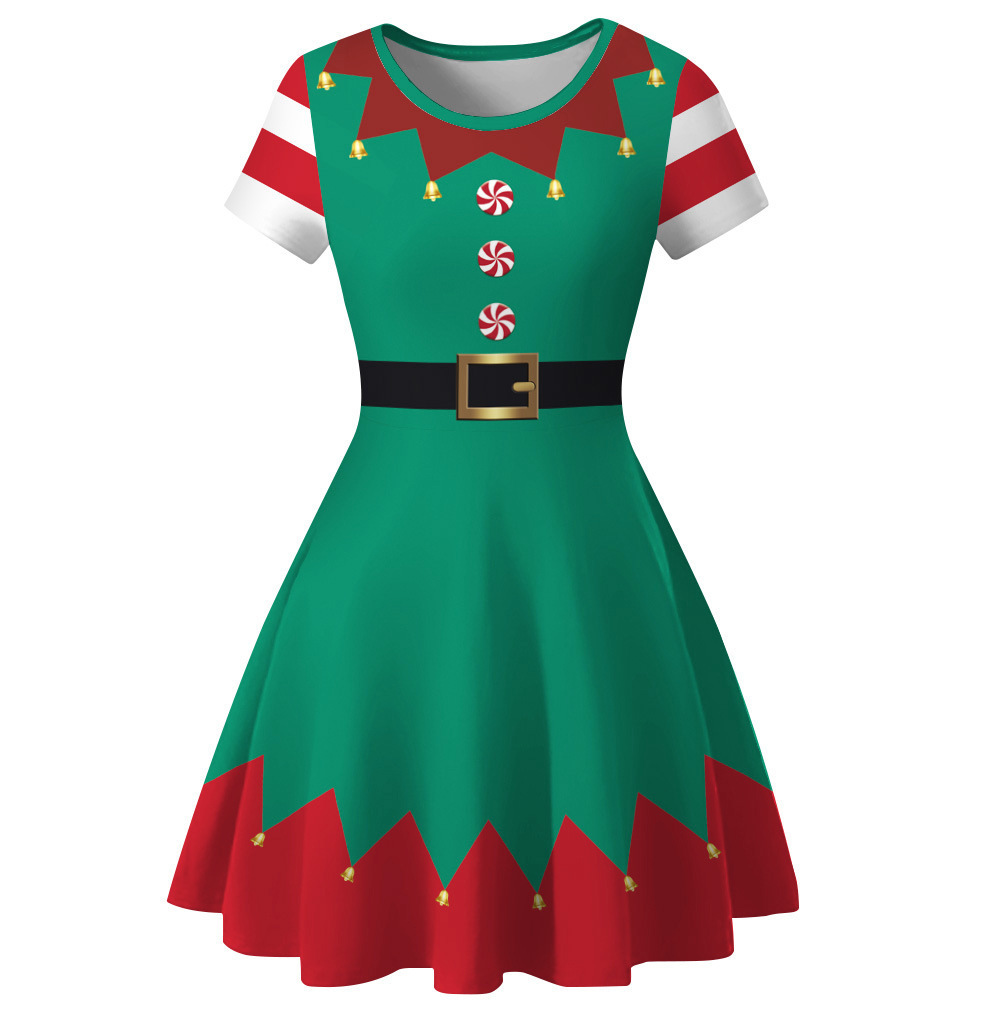 Vestido elegante de fiesta de  - Elf Costume Christmas reseña y precio