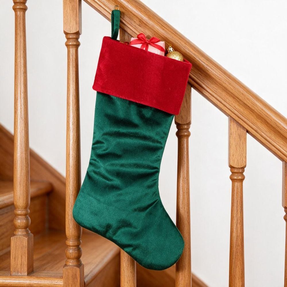 Calcetín Navideño de Terciopel - Christmas Stocking Hanging reseña y precio