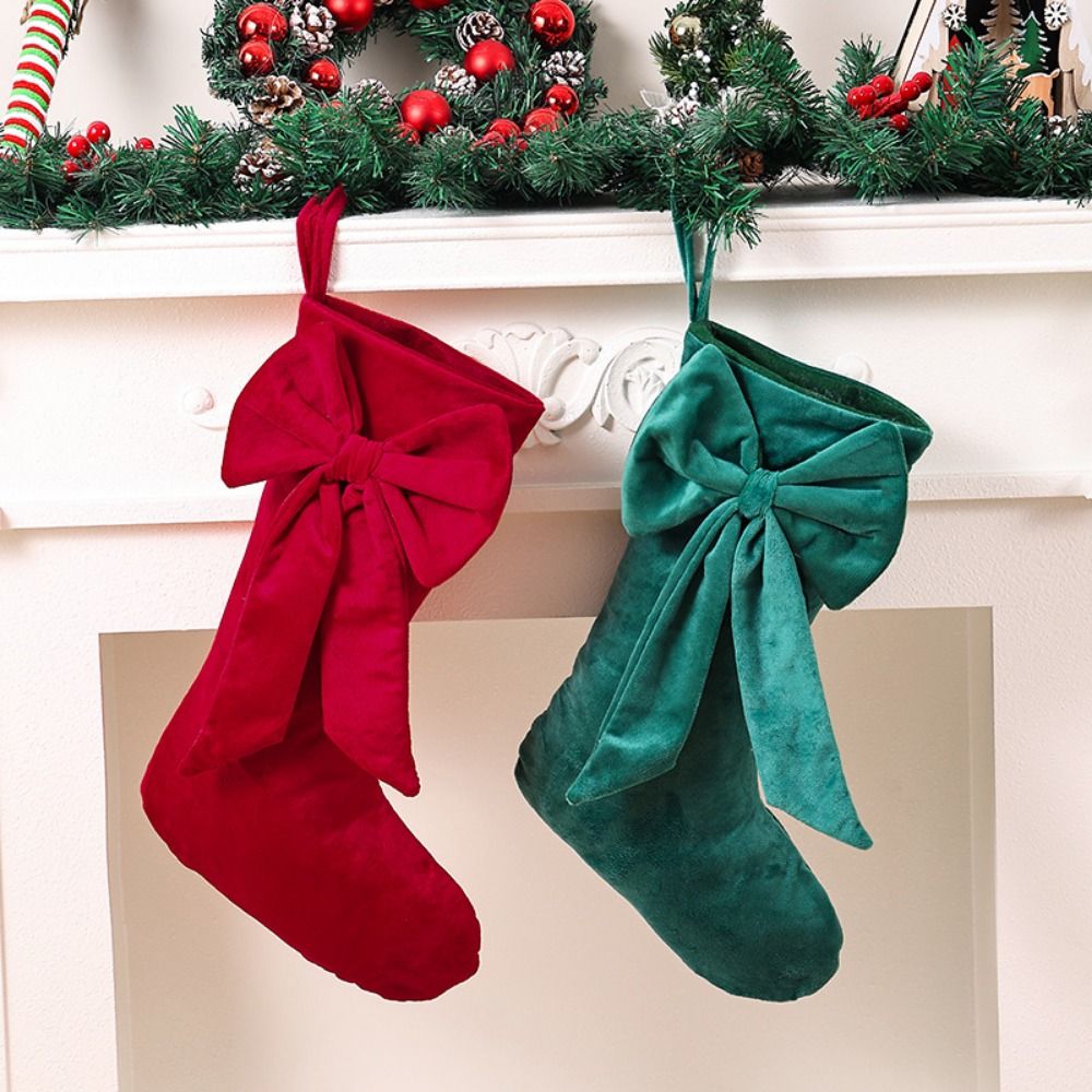 Calcetín Navideño de Terciopel - Christmas Stocking Hanging reseña y precio
