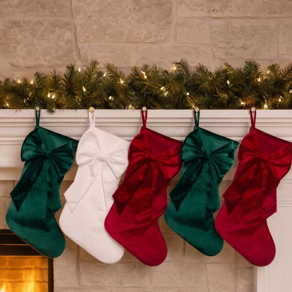 Calcetín Navideño de Terciopel - Christmas Stocking Hanging reseña y precio