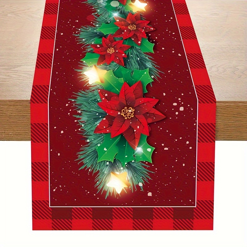 Camino de mesa navideño con es - Christmas Table Runner reseña y precio
