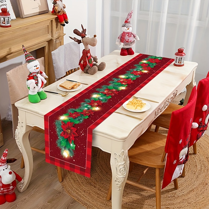 Camino de mesa navideño con es - Christmas Table Runner reseña y precio
