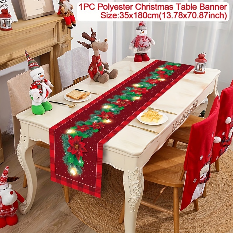 Camino de mesa navideño con es - Christmas Table Runner reseña y precio
