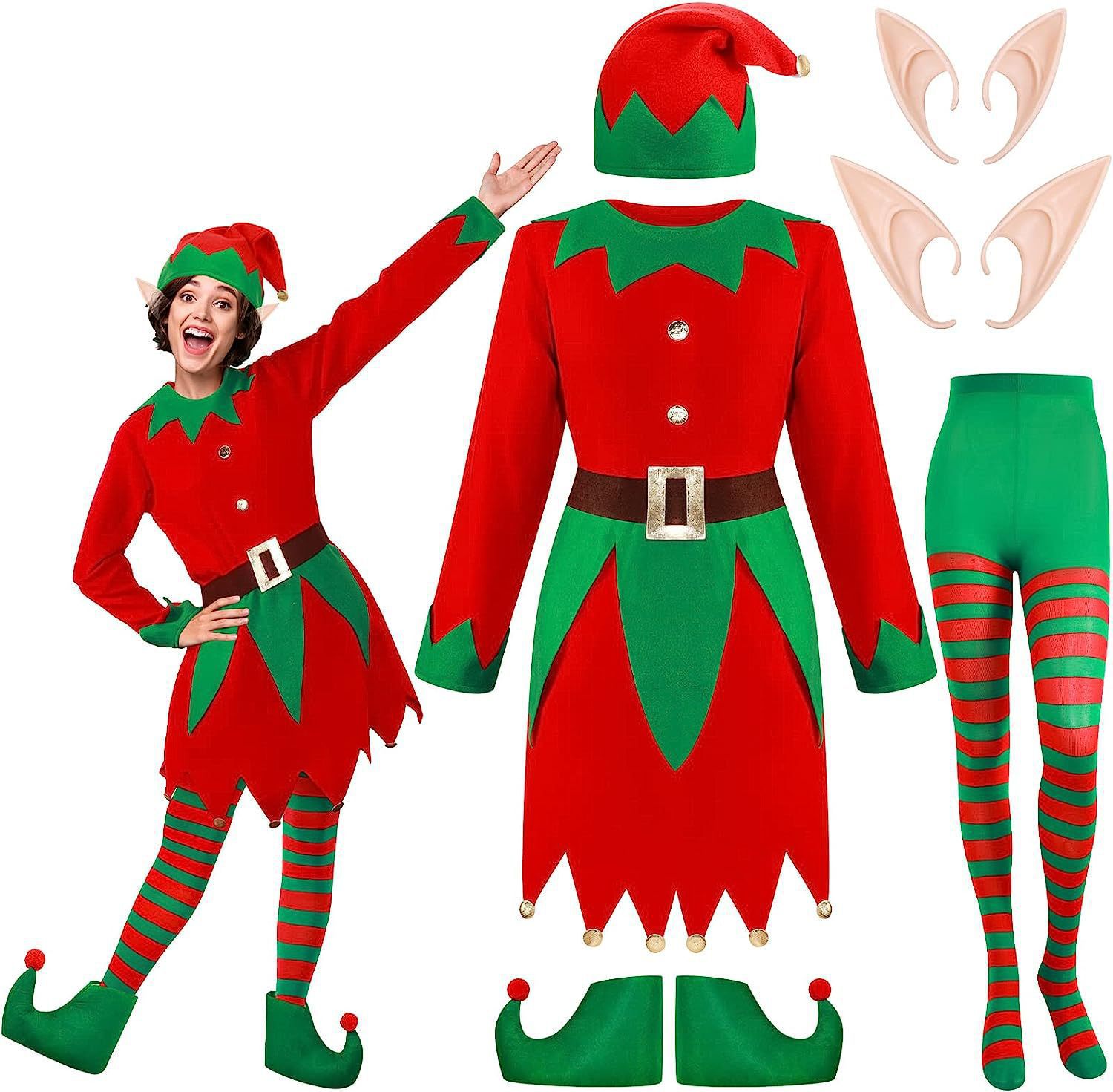 Disfraces de elfo de Navidad p - Elf Costume Christmas reseña y precio