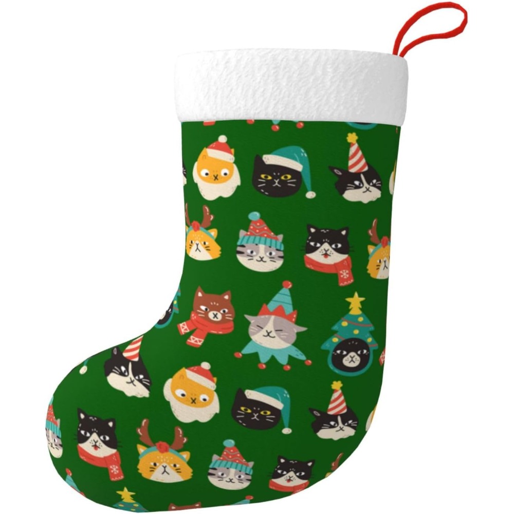 Medias navideñas verdes con ga - Christmas Stocking Hanging reseña y precio
