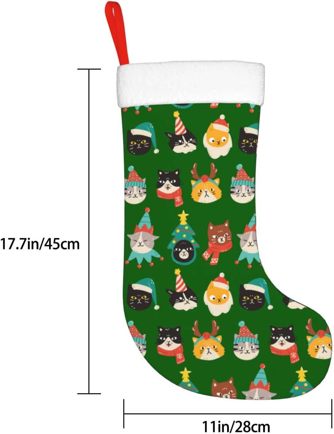 Medias navideñas verdes con ga - Christmas Stocking Hanging reseña y precio